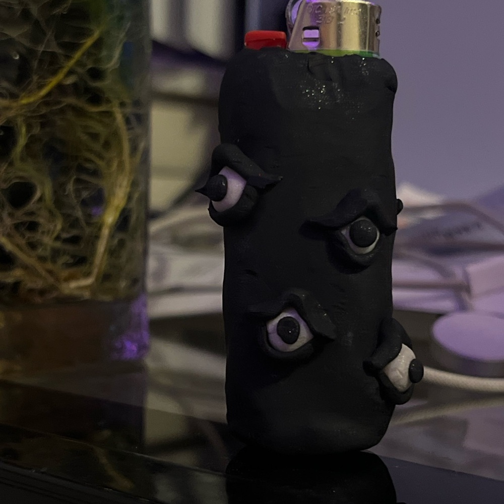 Black Lighter with Eye Design